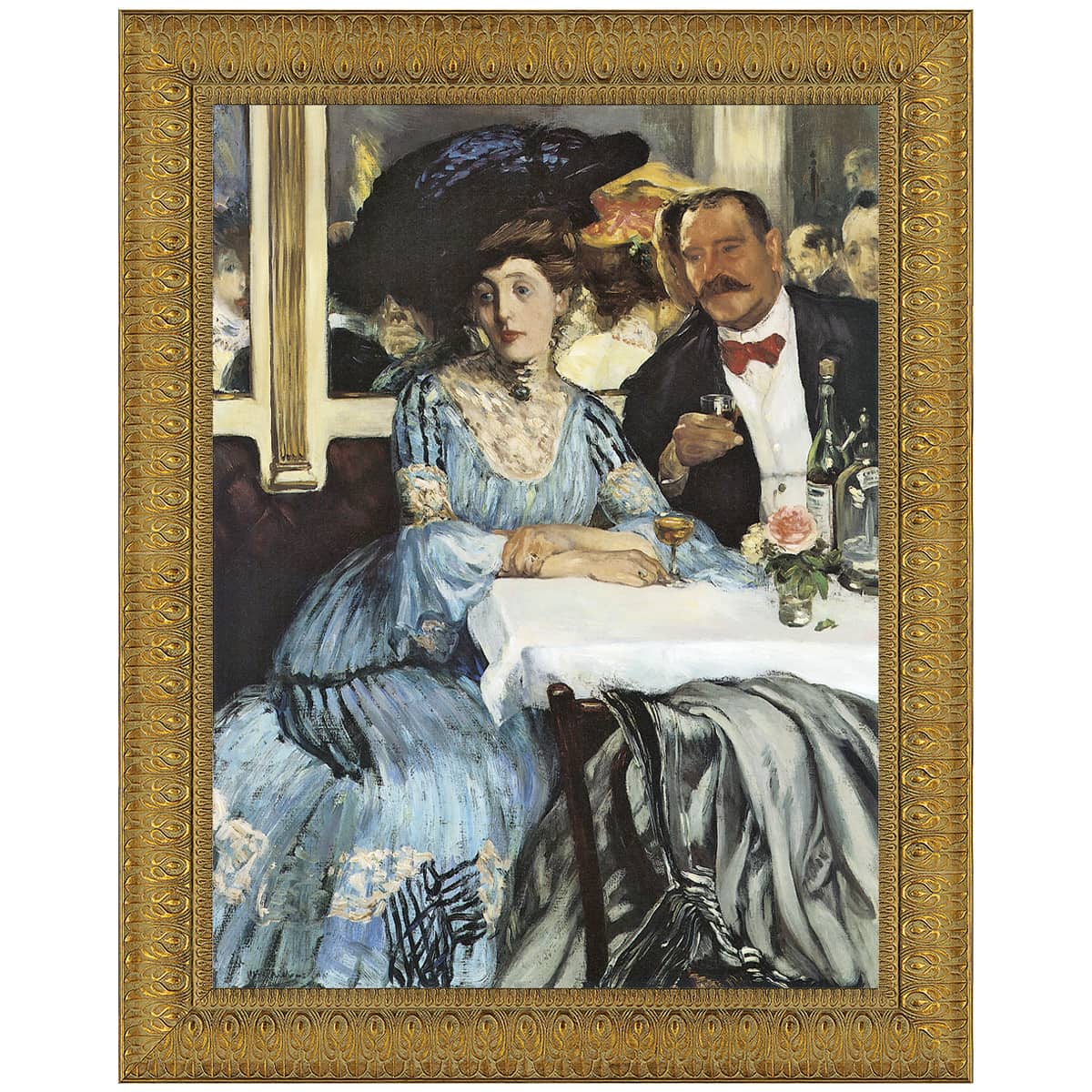 At Mouquin's, 1905. William Glackens, American, 1870-1938. Oil on canvas, 122.4 x 92.1 cm (48 1/8 x 36 1/4 in.)